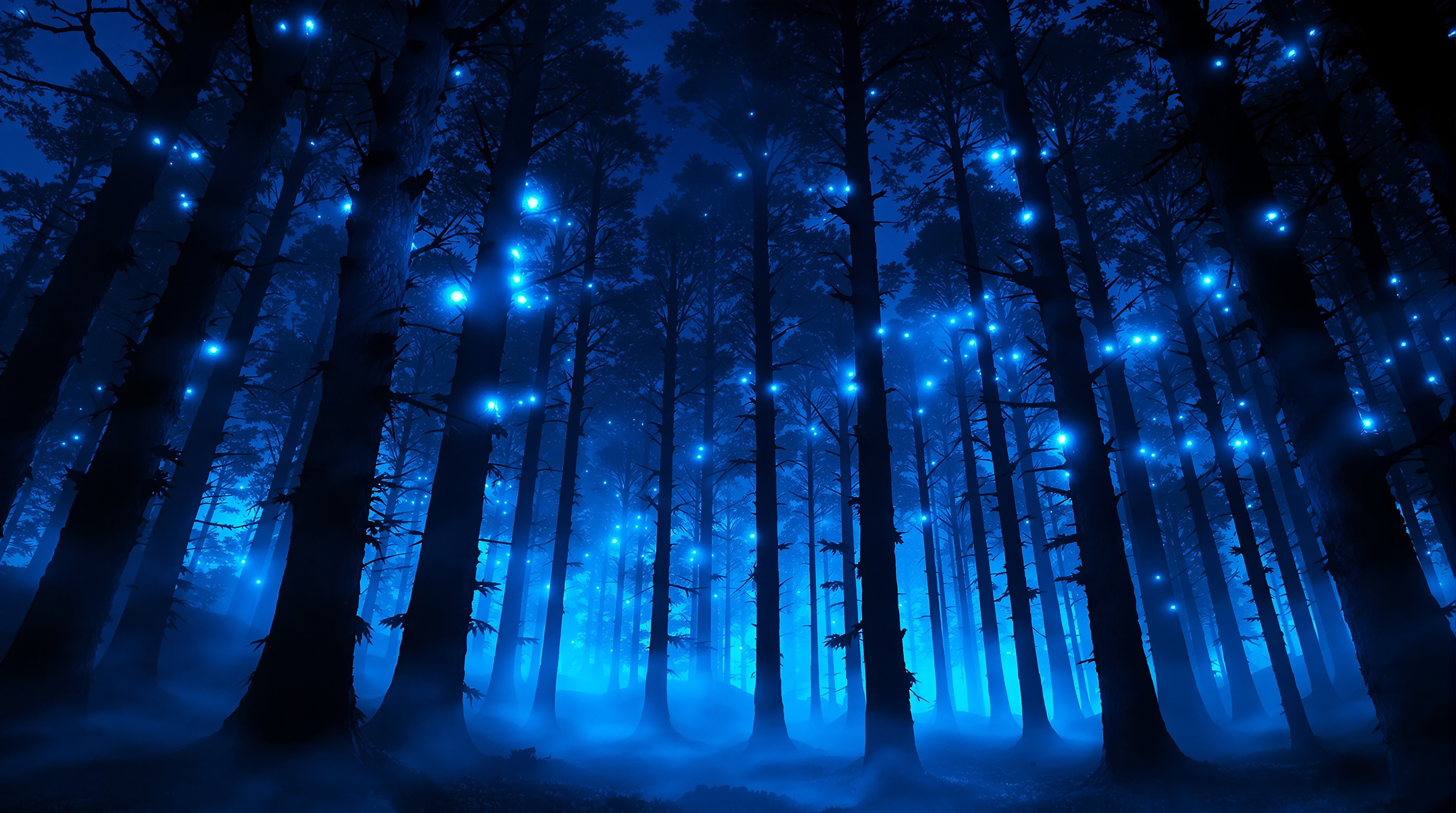 Blue Forest — atmospheric fine art photography print by The Pixel Cake